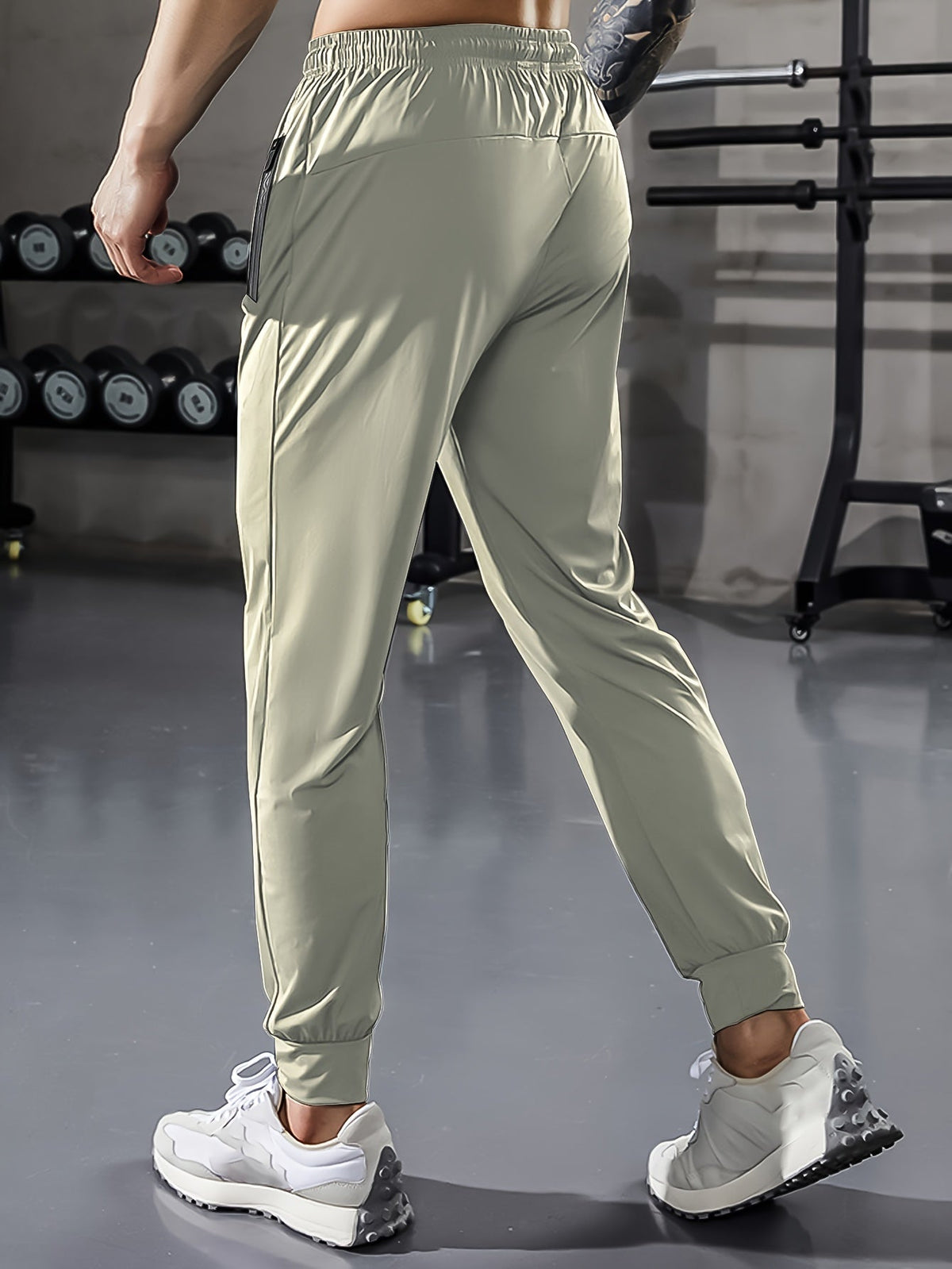 Effen heren sportbroek met zakken