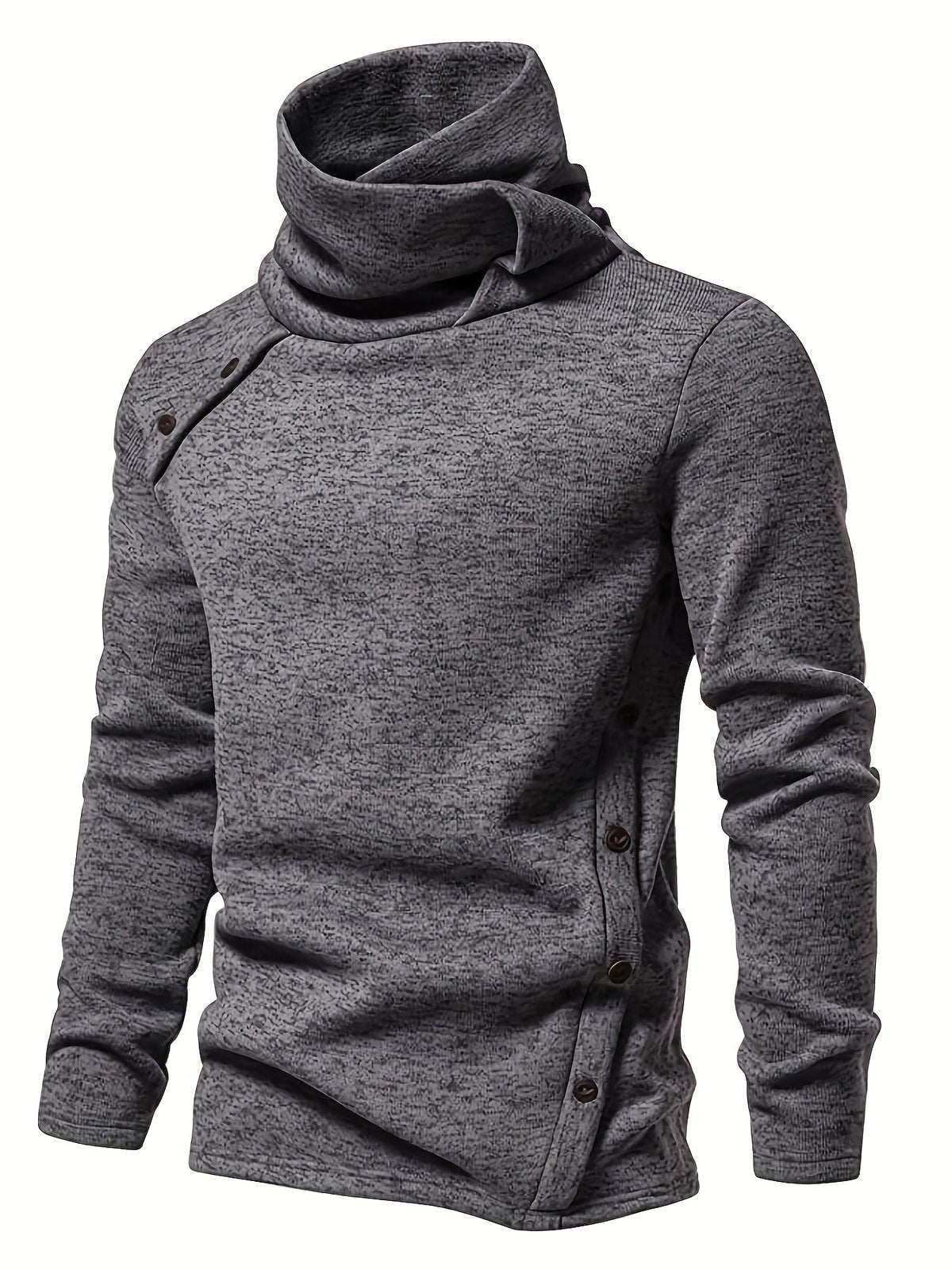 Roger | Herentrui met watervalkraag en knoopdetails