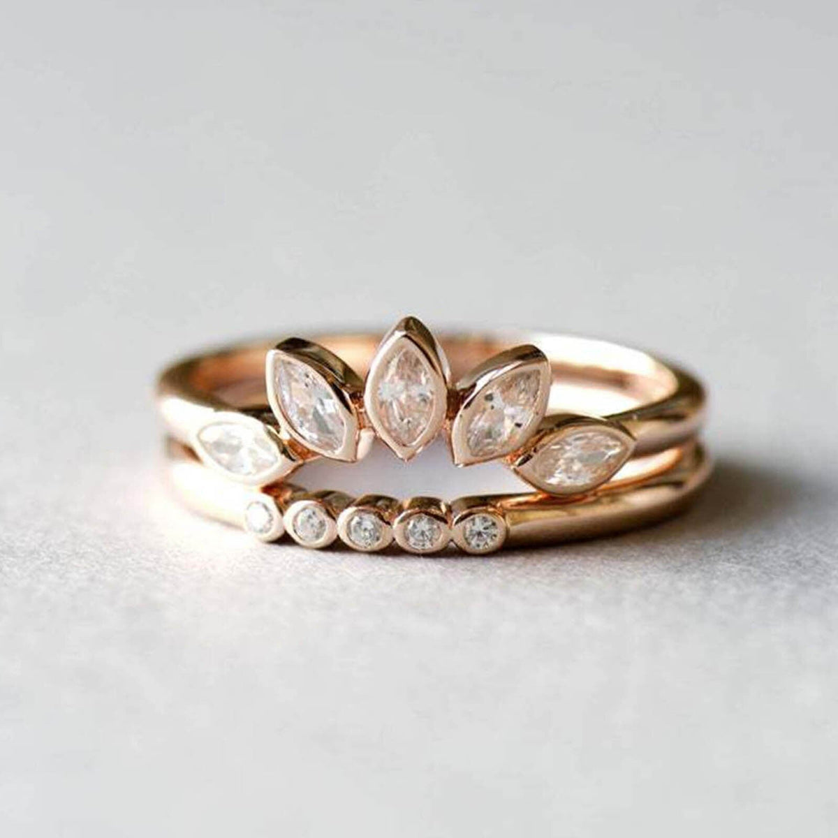 Crystal ring – 2 in 1 ring