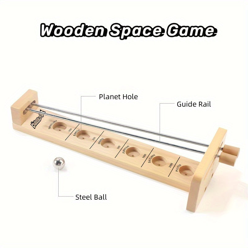 Houten stickballspel ruimte avontuur