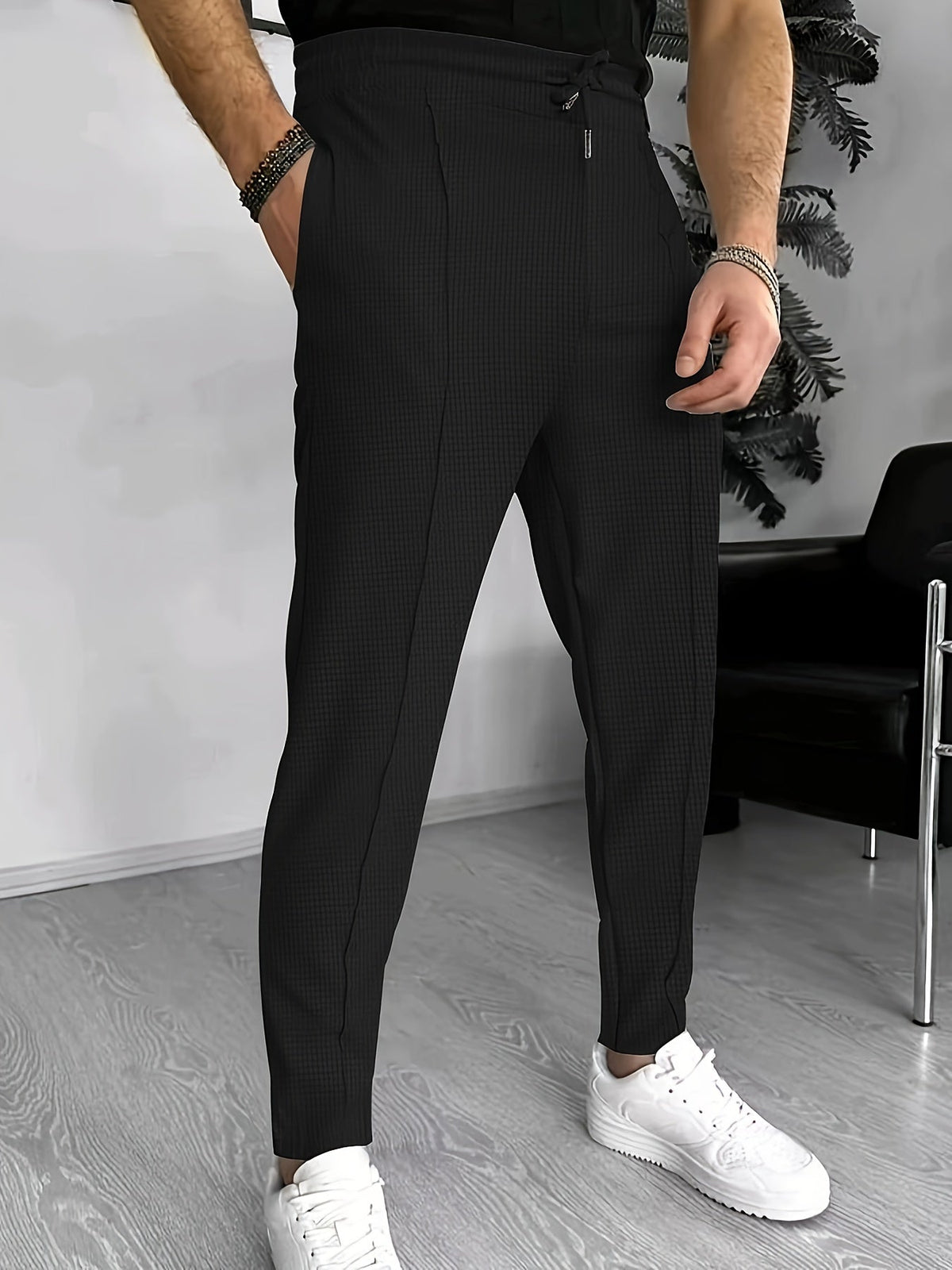 Wafel joggers voor heren