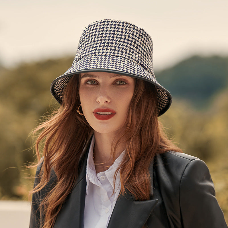Lichte dames bucket hat van stof voor de zomer