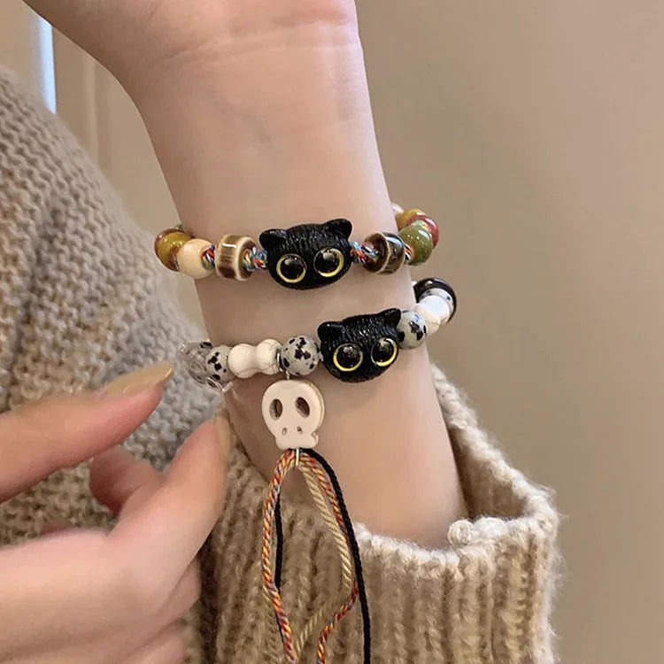 Katjes en doodskop armband