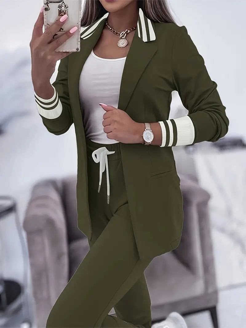 Casual streetwear gestreepte set