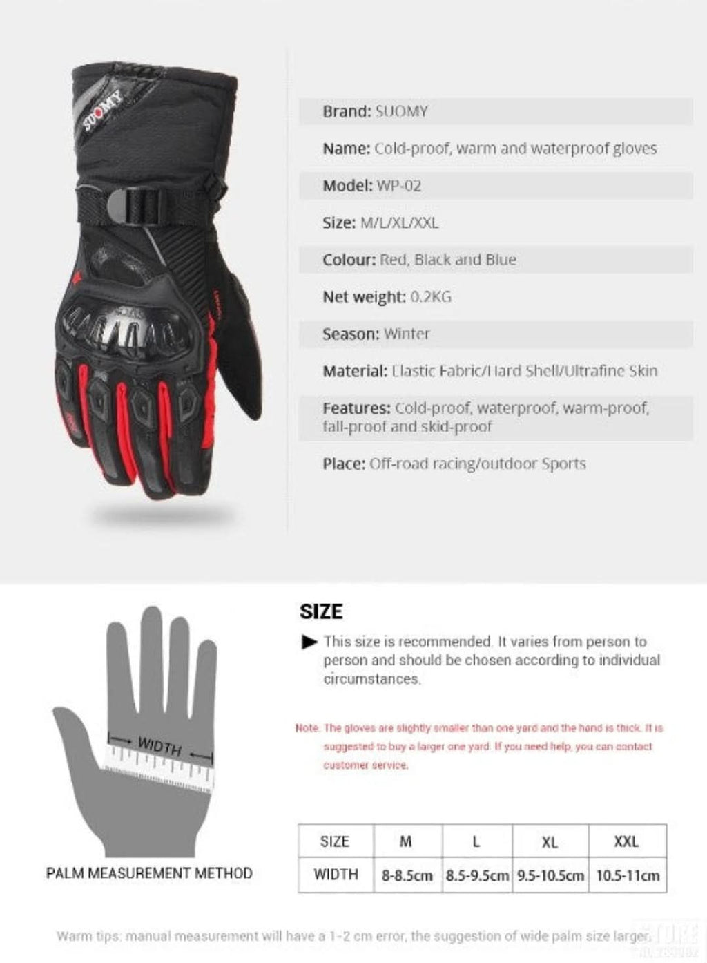 Motorhandschoenen voor de winter