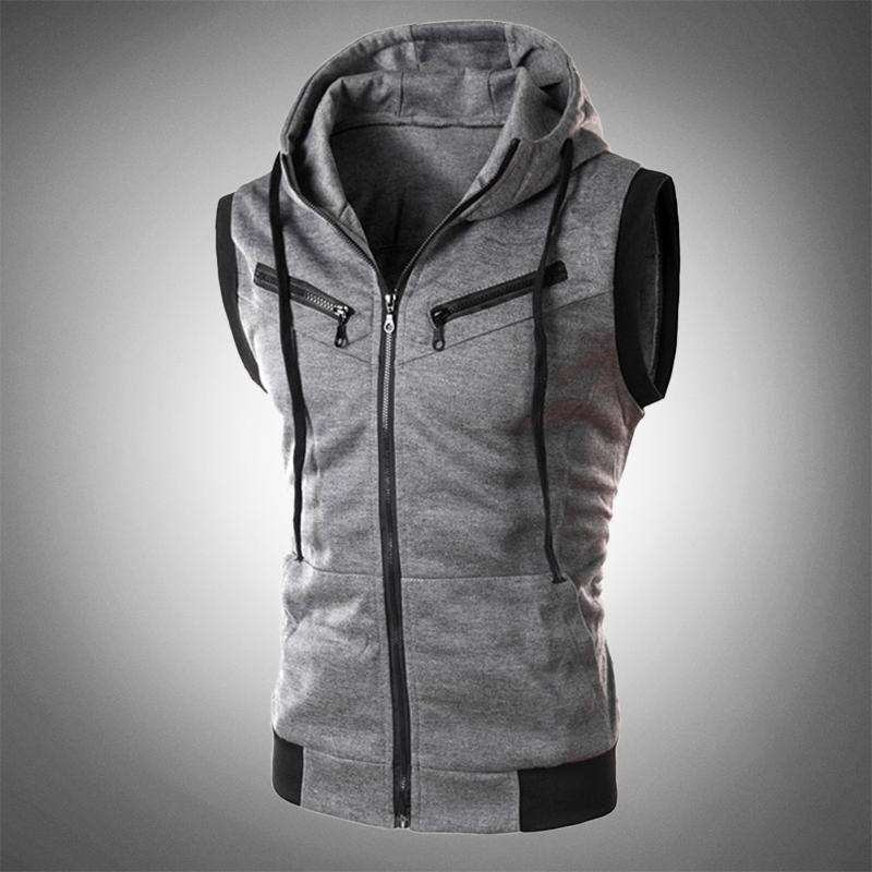Slim-fit vest met capuchon