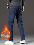Warme heren winterjeans met fleecevoering