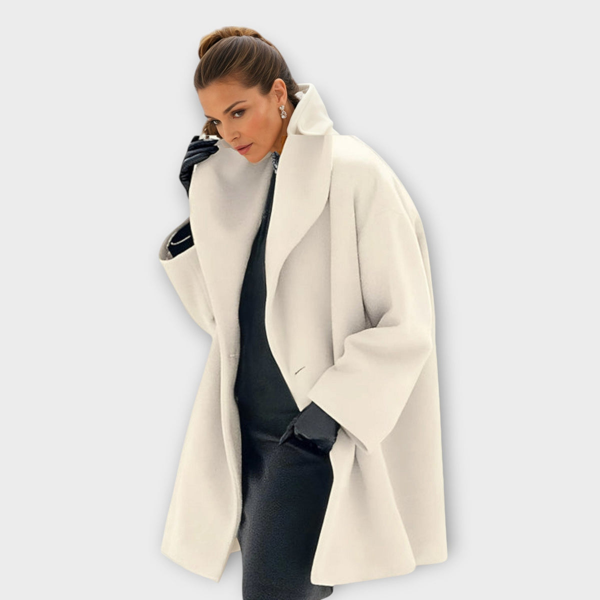 Josette | Oversized dameswintermantel met brede kraag