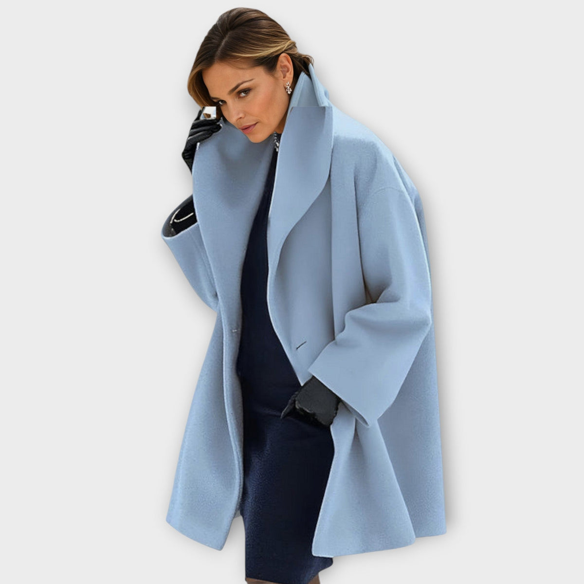 Josette | Oversized dameswintermantel met brede kraag