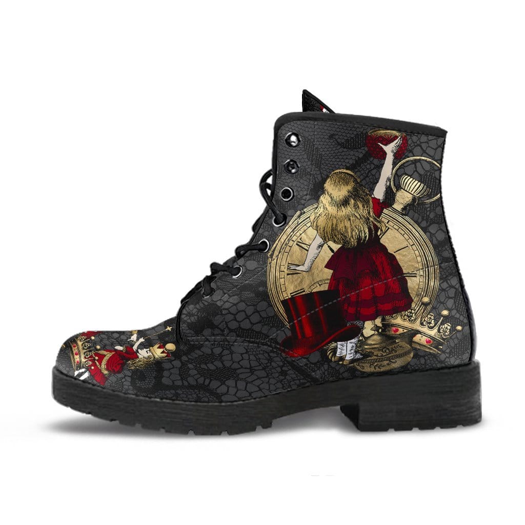 Winterschoenen met bloemen- en schedelmotief