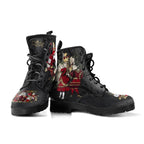 Winterschoenen met bloemen- en schedelmotief