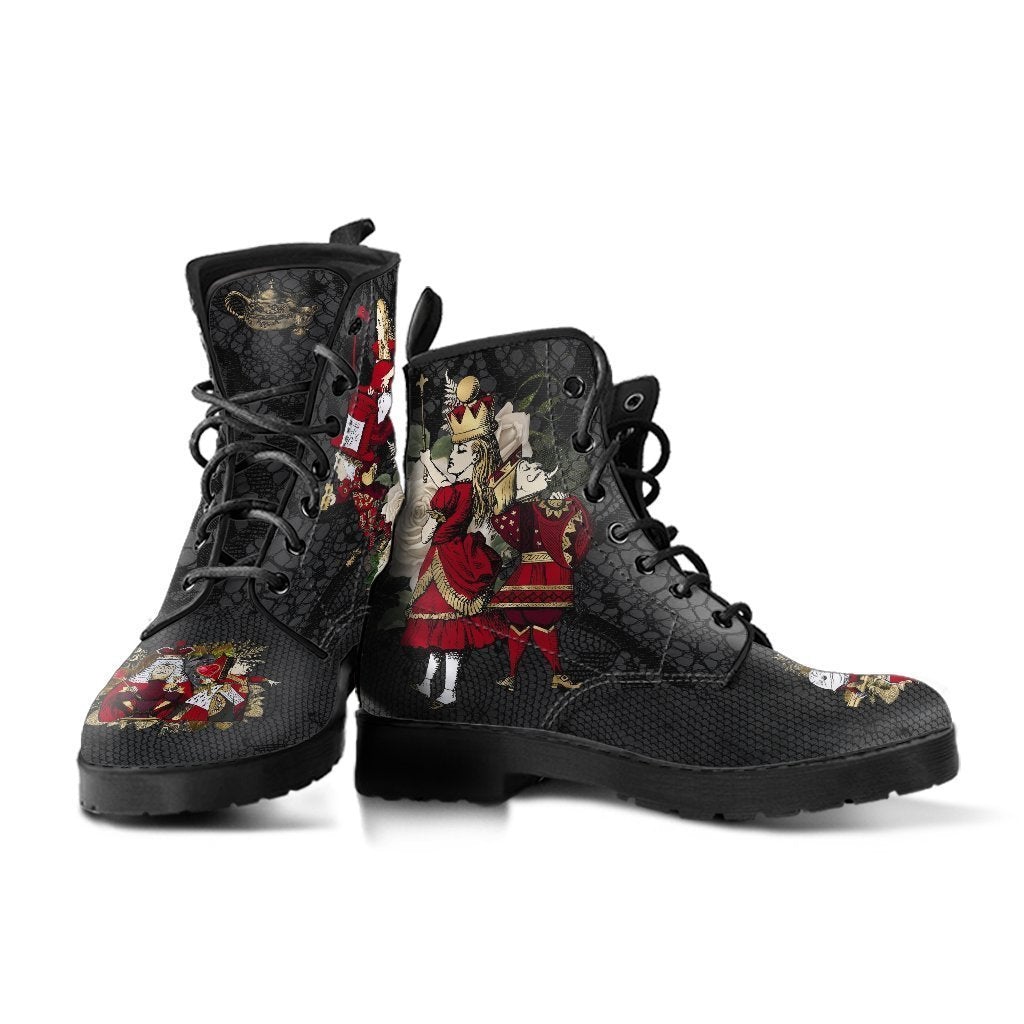 Winterschoenen met bloemen- en schedelmotief