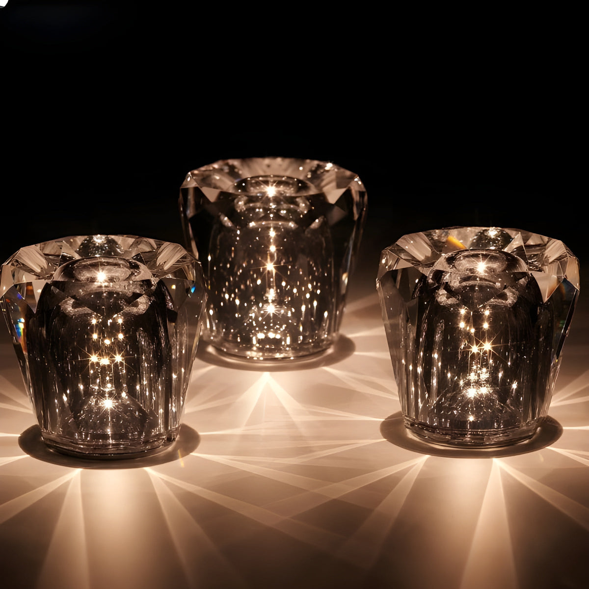 Oplaadbare diamant kristal tafellamp