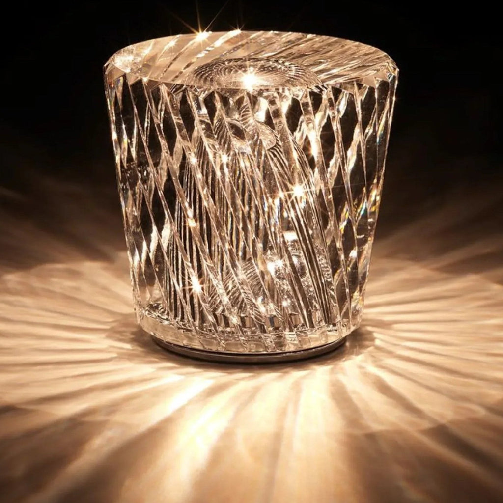 Oplaadbare diamant kristal tafellamp