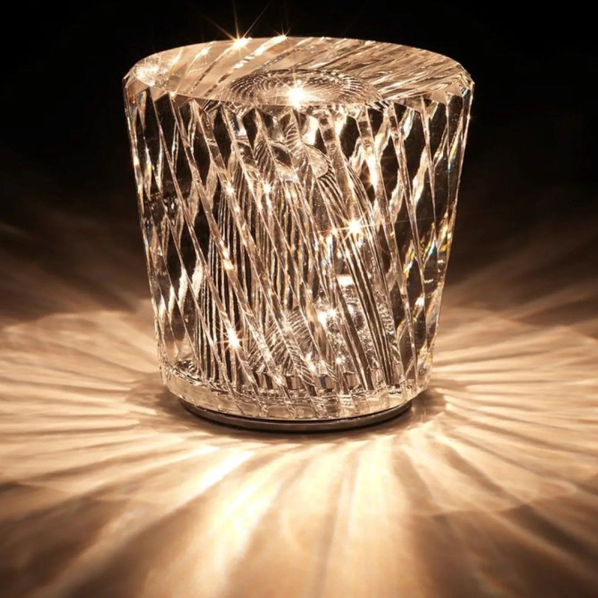 Oplaadbare diamant kristal tafellamp