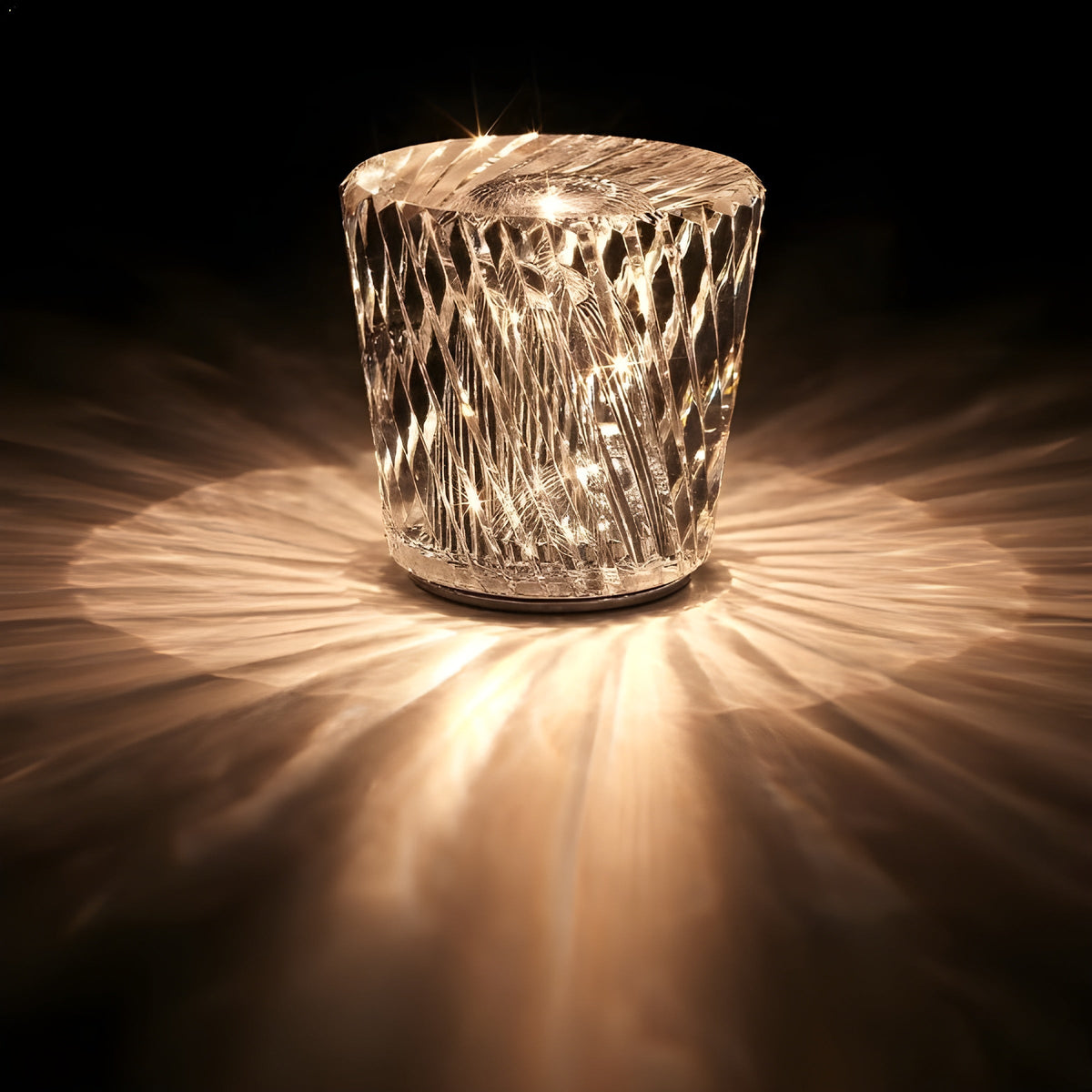 Oplaadbare diamant kristal tafellamp