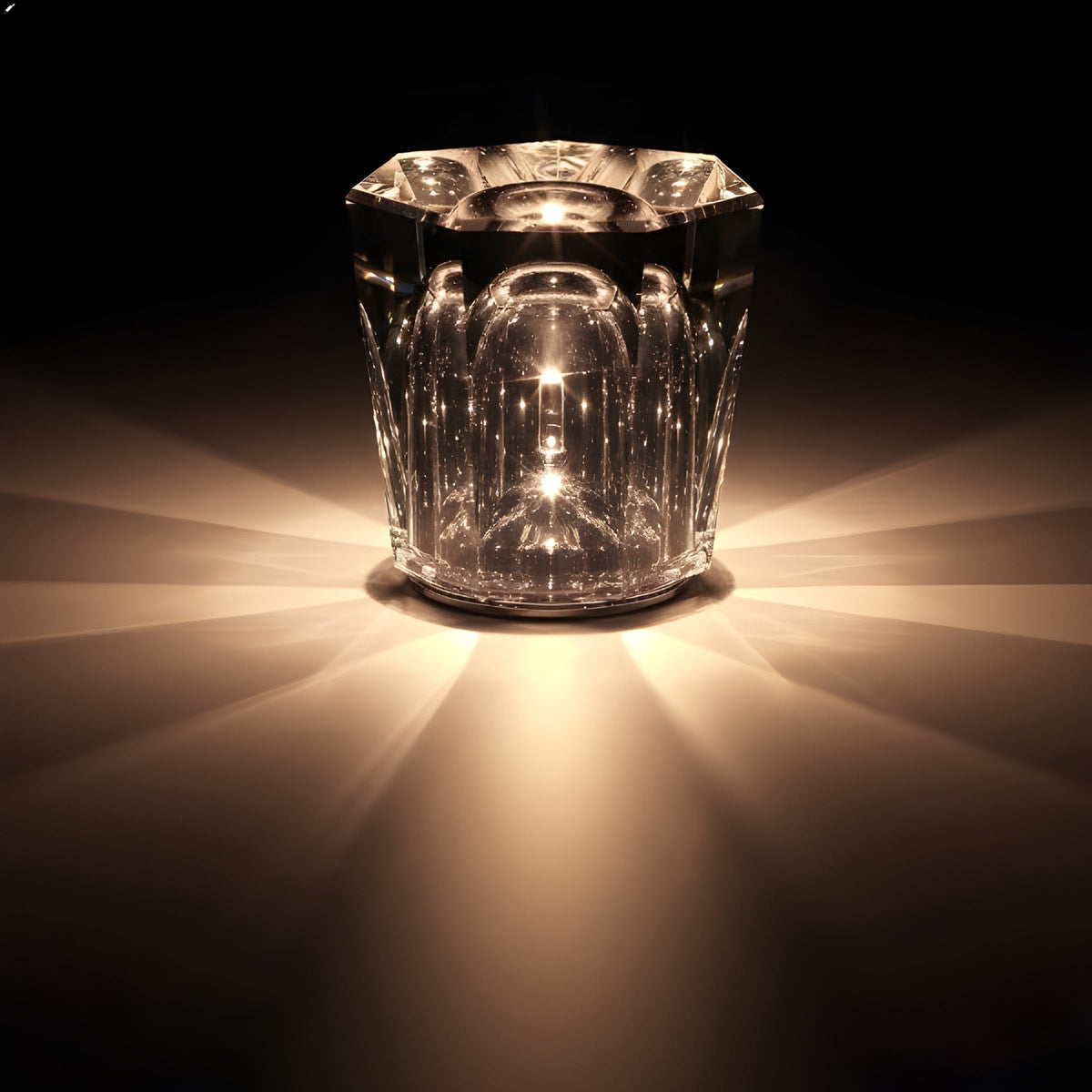 Oplaadbare diamant kristal tafellamp