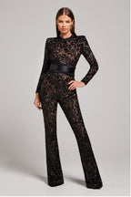 Avondjumpsuit met V-hals