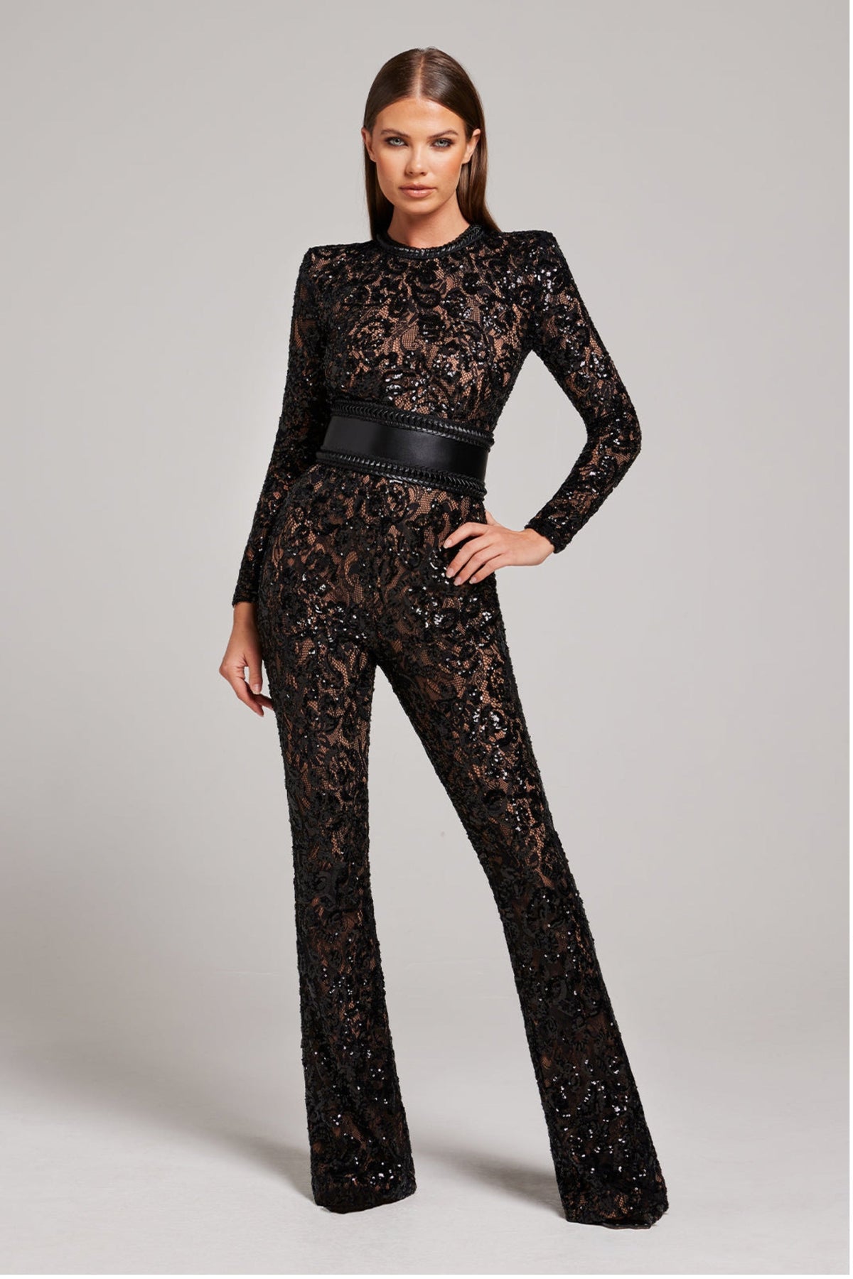 Avondjumpsuit met V-hals