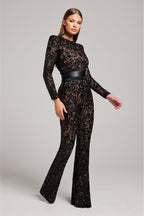 Avondjumpsuit met V-hals