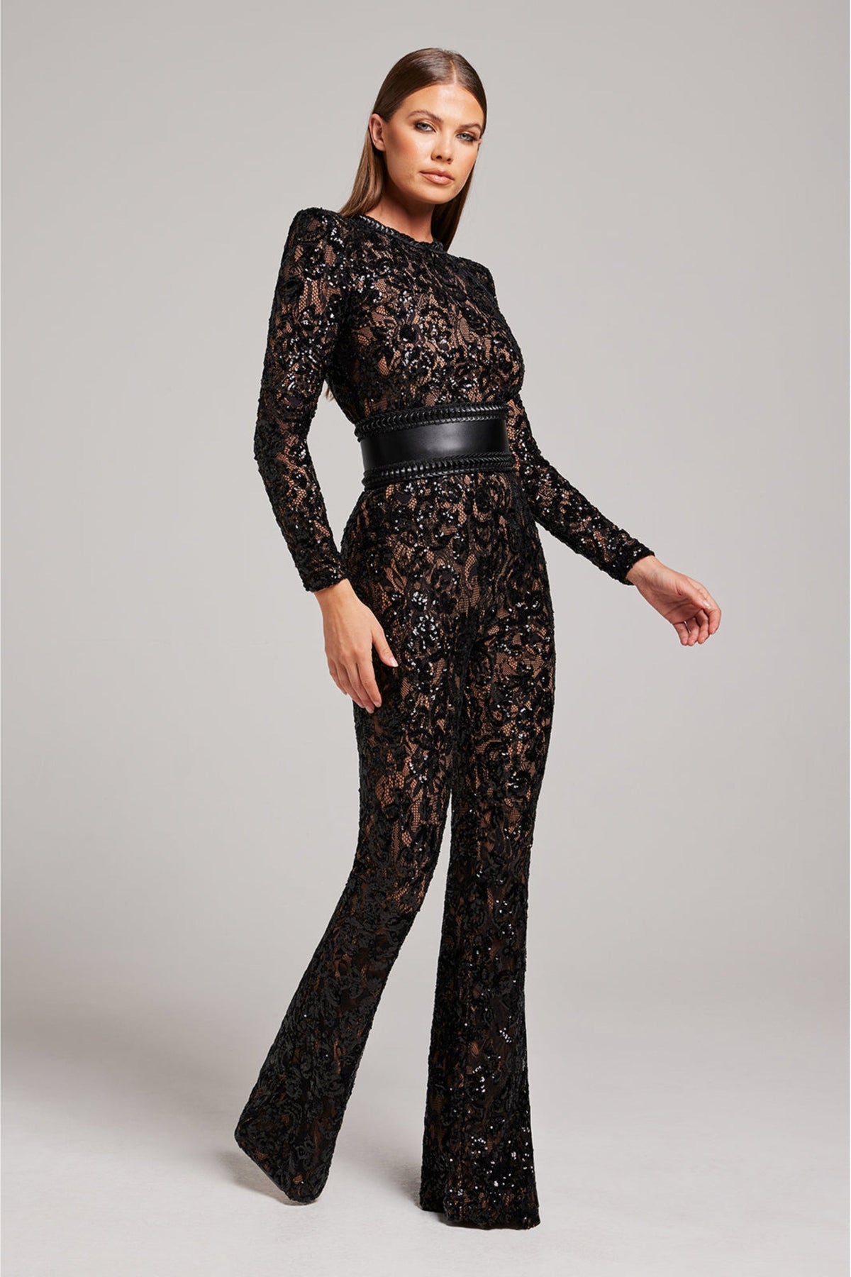 Avondjumpsuit met V-hals