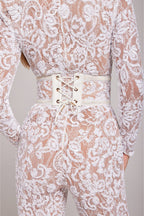 Avondjumpsuit met V-hals