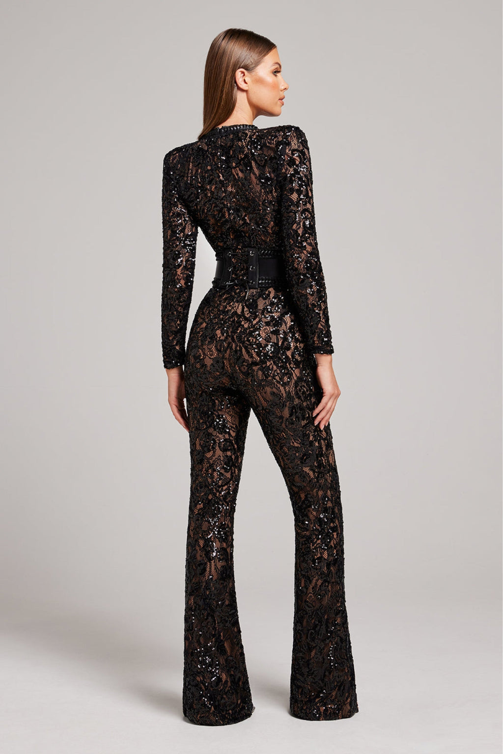 Avondjumpsuit met V-hals