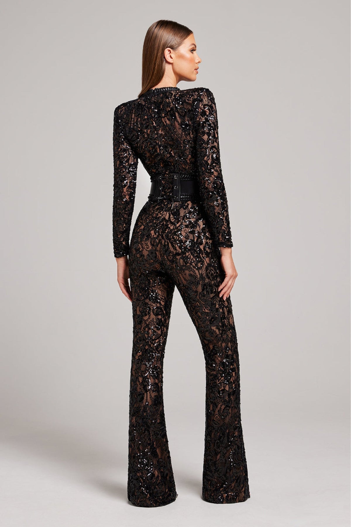 Avondjumpsuit met V-hals