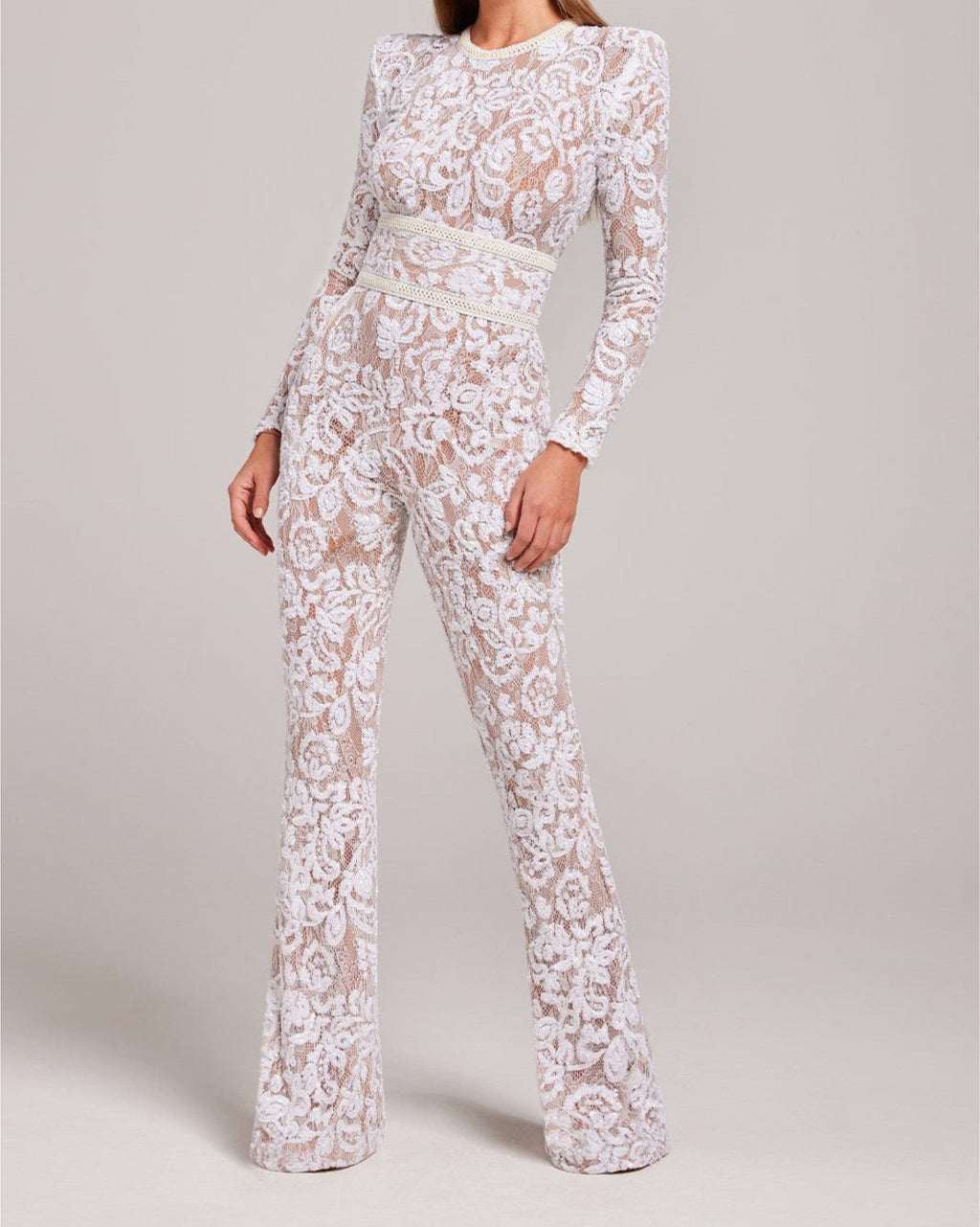 Avondjumpsuit met V-hals