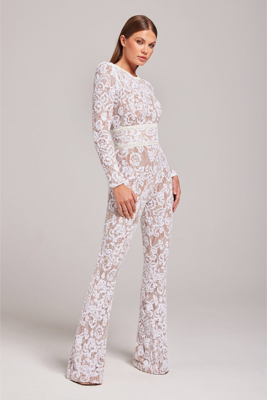 Avondjumpsuit met V-hals