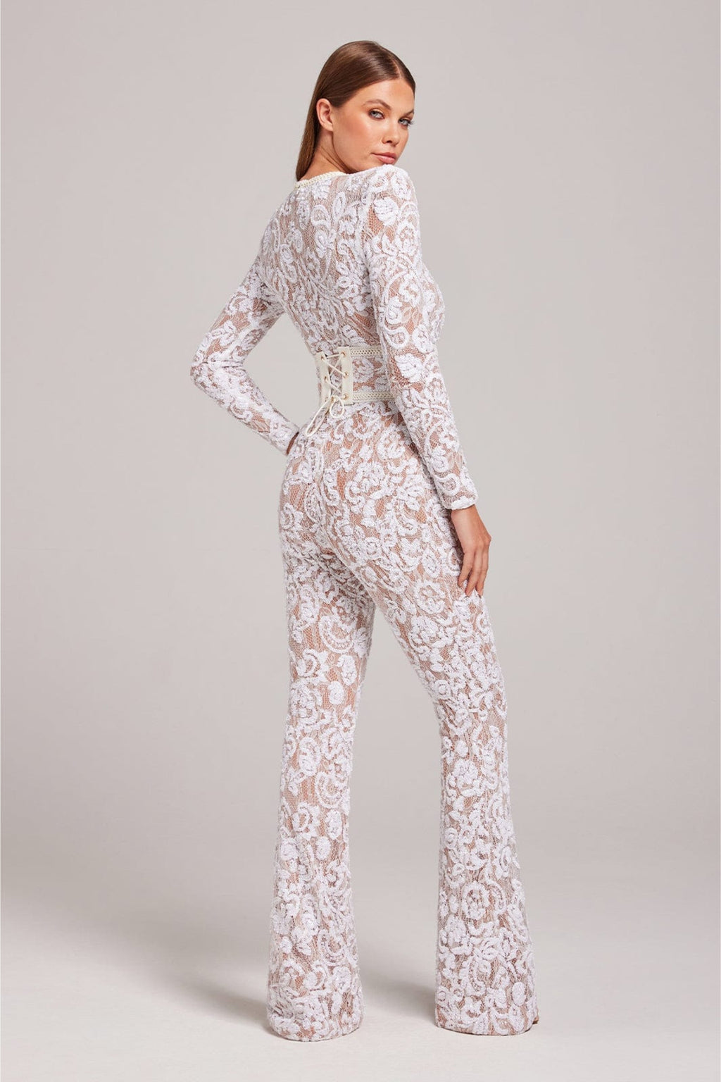 Avondjumpsuit met V-hals