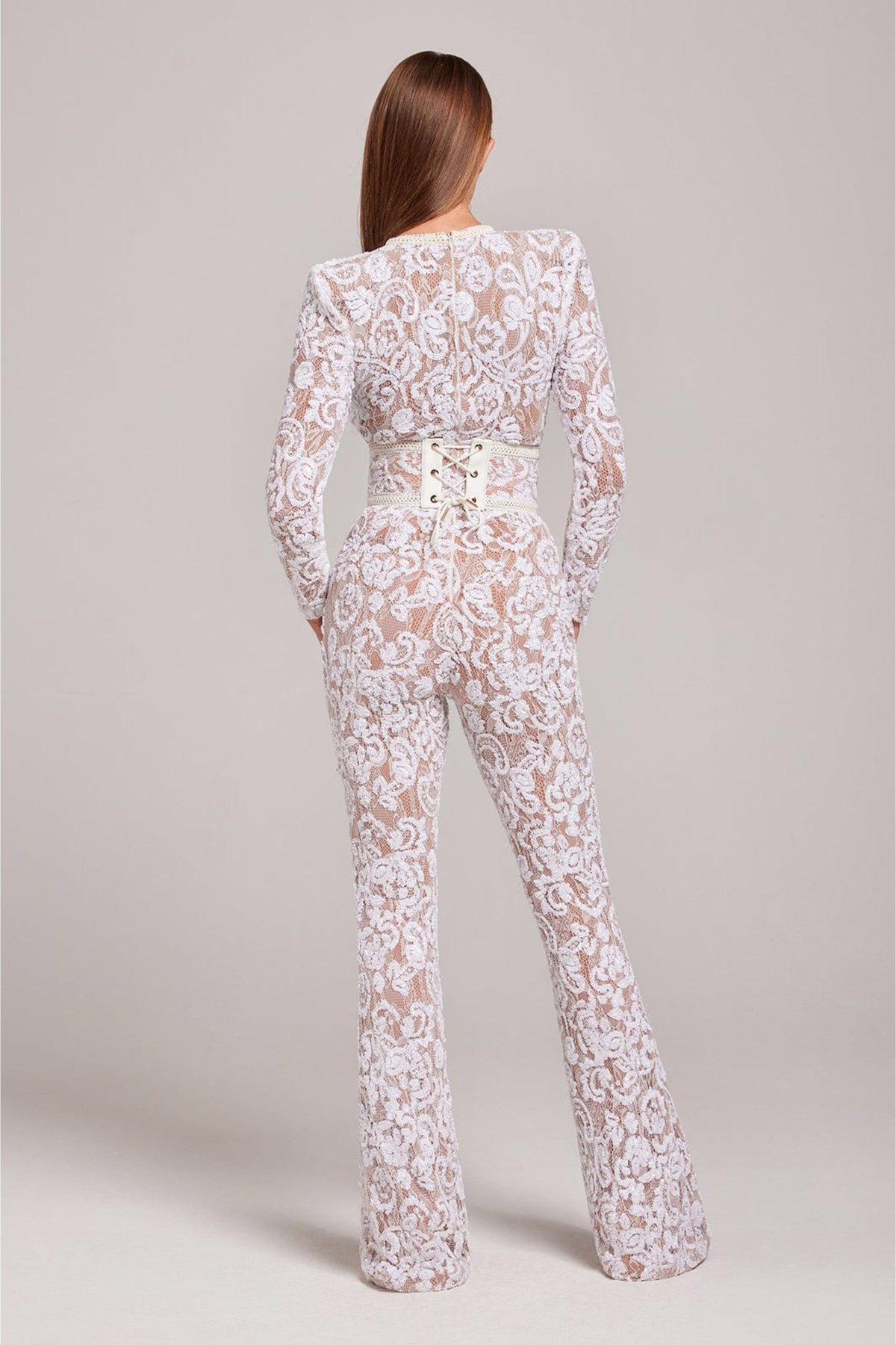 Avondjumpsuit met V-hals