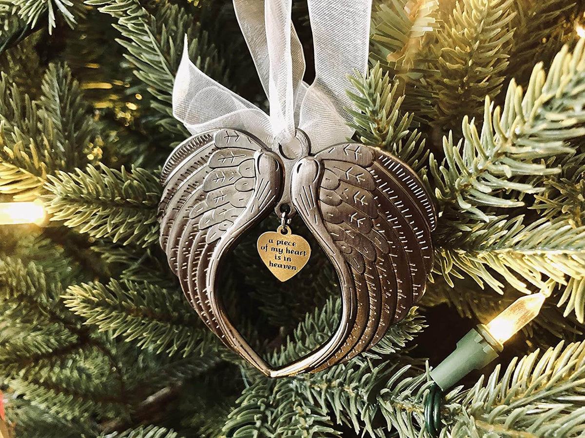 Angel wings – een stukje van mijn hart is in de hemel ornament