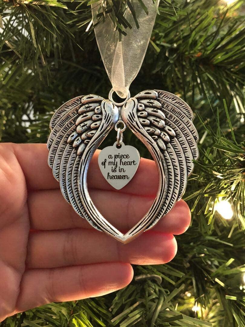 Angel wings – een stukje van mijn hart is in de hemel ornament