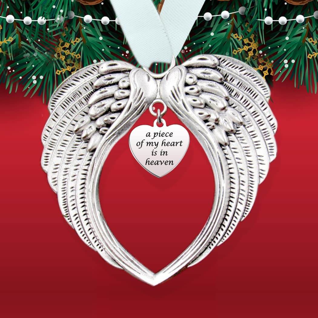 Angel wings – een stukje van mijn hart is in de hemel ornament