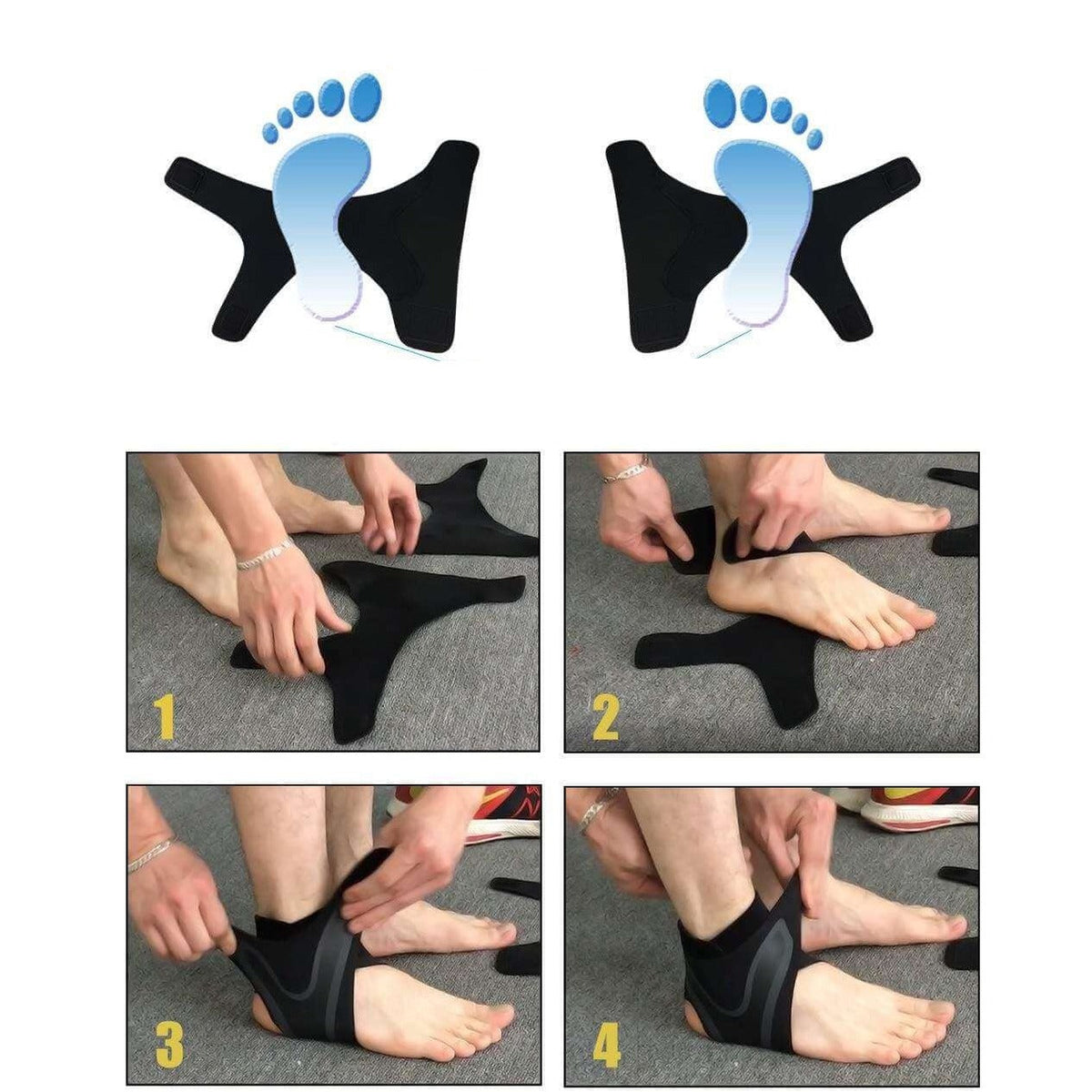 Verstelbare elastische enkelbrace
