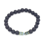 Lavasteenarmband met pijlmotief