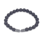 Lavasteenarmband met pijlmotief