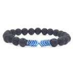 Lavasteenarmband met pijlmotief