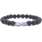 Lavasteenarmband met pijlmotief