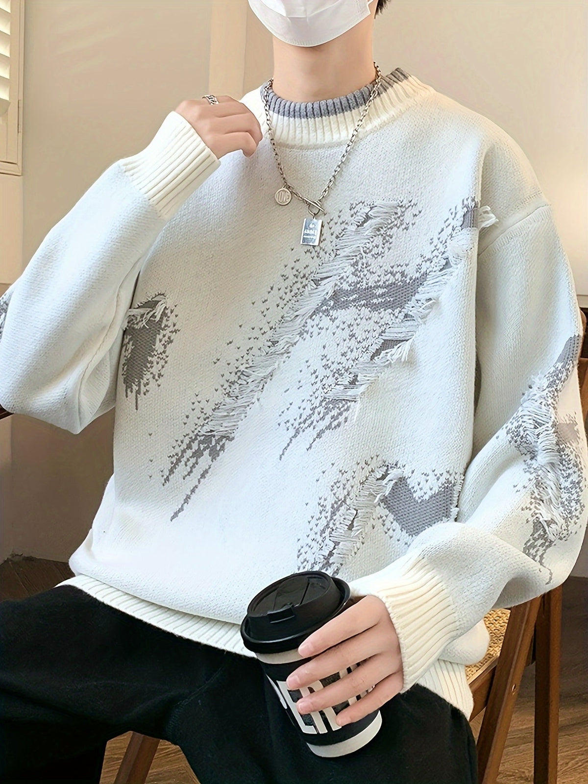 Oversized gebreide trui – Liva