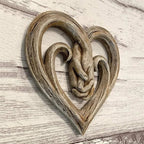 Houten hart wanddecoratie