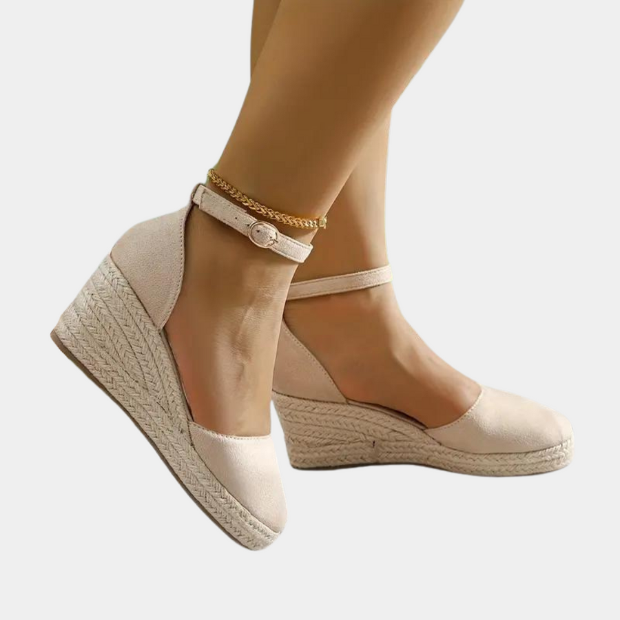 dames wedgesandalen met verstelbare riem en sleehak — afbeelding 13