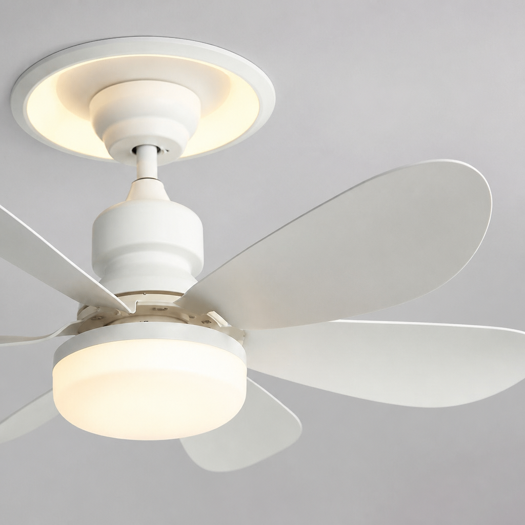 Scandinavische plafondlamp met ventilator
