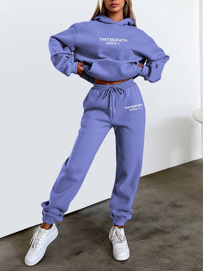 Casual dames sweatbroek & trui set