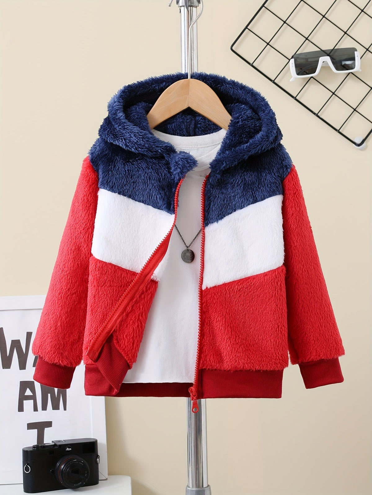 Fleece capuchonjack met rits voor kinderen