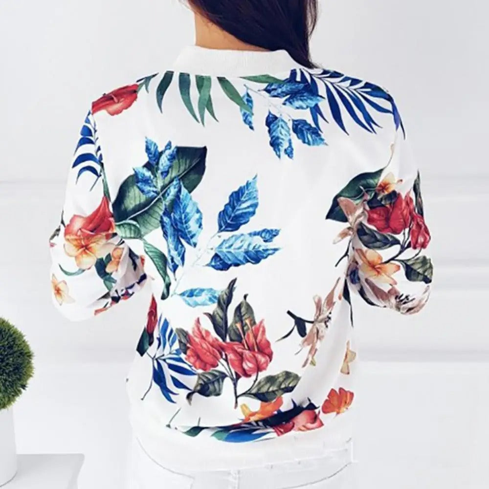 Lange mouwen dames zomerjas met bloemenprint — afbeelding 8