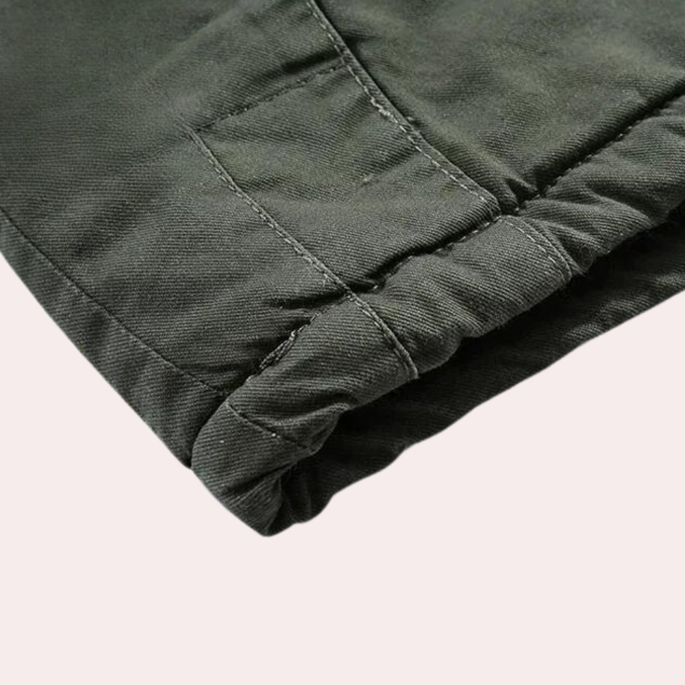 Gevoerde heren winterjas met warme capuchon