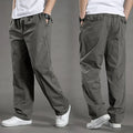 Rechte heren cargobroek met elastische taille