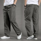 Rechte heren cargobroek met elastische taille